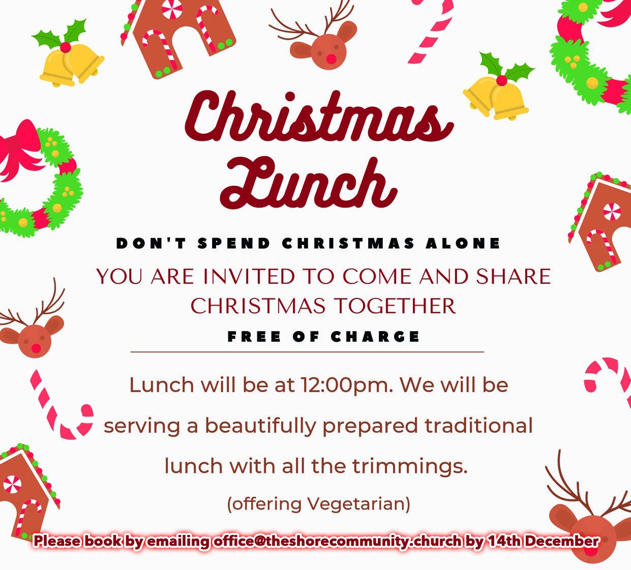 Christmas lunch advertisement image